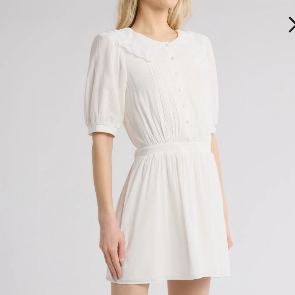 Reformation White Long Sleeve Lace Dress Size 4, Nwot. Suoer Cute! - Picture 3 of 16